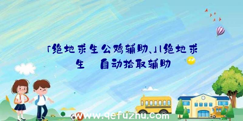 「绝地求生公鸡辅助、」|绝地求生